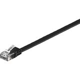 Goobay 95380 CAT 6 platte patchkabel, U/UTP, zwart, kopermateriaal
