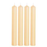Staafkaarsen, tafelkaarsen, kandelaarsen, tafelkaarsen als set van 4 in crème, grootte: H/Ø ca. 17 x 2 cm