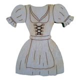 Petra's Knutsel-News strooidecoratie, 20 x dirndl van hout, 35 mm, 3,5 cm