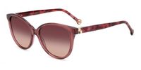GAFAS Carolina Herrera HER 0237/S Burgundy Red Havana Cat Eye Zonnebril Vrouwen 56mm