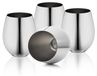 Solidchoice - Set de 4 verres à vin en Inox, incassables et élégants