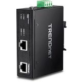 TRENDnet TI-IG30 - PoE adapter & injector - Gigabit Ethernet - 2x RJ-45 - Zwart
