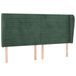 VidaXL Hoofdeind & Voeteind Donkergroen Polyester, Hout 1830 mm x 230 mm x 118 cm - 128 cm