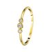 Lucardi Dames Ring goldplated met zirkonia