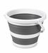 HEDURA Seau pliable 5 litres Blanc/Gris
