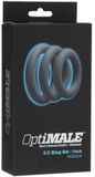 OptiMALE Set de trois anneaux de verge - Gris
