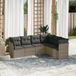 Maison Exclusive - Salon de jardin 6 pièces avec coussins, gris, rotin synthétique