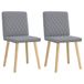VidaXL Eetkamerstoelen 2 stuks Lichtgrijs Stof