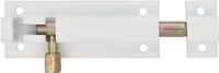 AMIG schuifslot/plaatgrendel - aluminium - 8 cm - wit - deur - schutting - raam