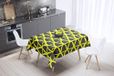 Bonamaison Tafelkleed, Anti-Mold, Sneldrogend, Waterdicht, 100% Polyester Tafellaken, Neon Geel, Rook, 140 x 140 Cm