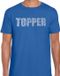 Bellatio Decorations Shoppartners Bv Glitter Topper t-shirt blauw met steentjes/ rhinestones voor heren - Glitter kleding/ foute party outfit M