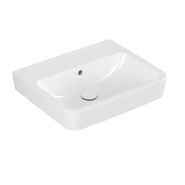 Villeroy & Boch O.novo wastafel 55x46cm z. kraangat ceramic+ wit 4A4157R1