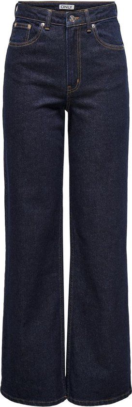 ONLY ONLJUICY HW WIDE RINSE DNM MAS763 N - Wide Leg Jeans - Dark Blue - W25/L30