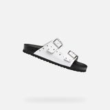 GEOX ADRIEL MEISJES Sandalen - WIT/ZILVER - Maat 32