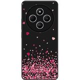 Xiaomi Redmi 14C Confettis de coeurs rose Verstevigd hoesje met sublimatie bedrukking