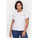 Moschino T-shirt broderie logo sartorial blanc taille : 40