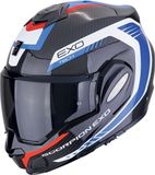 Scorpion Exo-Tech Evo Carbon Cosy Black-Blue-Red - Systeemhelm - Maat L