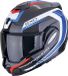 Scorpion Exo-Tech Evo Carbon Cosy Black-Blue-Red - Systeemhelm - Maat L