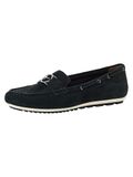 Tamaris dames slip-on schoen 1-24630-44 805 Moccassin damesschoenen leer blauw