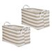 DII Wasserij Opslag Collectie, PE Coated Opvouwbare Bin met Handvatten, Stone Streep, Grote Set, 10.5x17.5x10