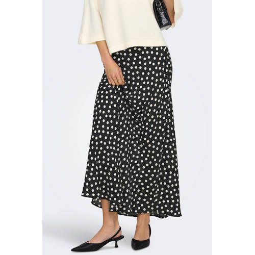 JDY maxi rok met stippen - zwart