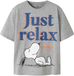 NAME IT Shirt 'Snoopy' navy / grijs gemêleerd / zwart / wit