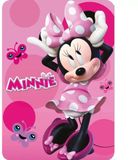 Disney Mickey Minnie fleece deken 100 x 140 cm roze