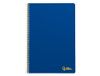 Liderpapel Notitieboek met spiraalbinding, A4, softcover, 80 h, 75 g, geruit 4 mm, met rand donkerblauw