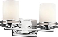 Kichler LED Badkamerarmatuur Hendrik | 3W 3000K 300Lm 830 | IP44 | Dimbaar | Polished Chrome
