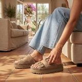 Warmbat Balgarup Exclusief Slippers taupe Suède - Maat 37