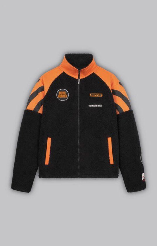 Chainsaw Man Racing Jacket Heren Tussenseizoensjas - zwart/oranje - XL