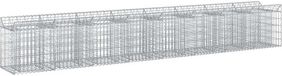 vidaXL Gabionen verhoogde border, 2 stuks, 400 x 50 x 60 cm, verzinkt staal