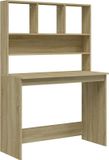 vidaXL Bureau met schappen, bewerkt hout, sonoma eikenkleur, 102x45x148 cm