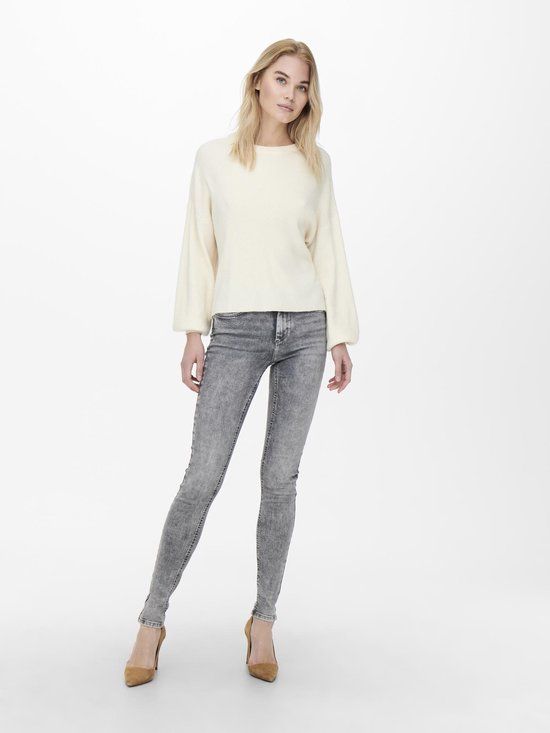 ONLY ONLBLUSH MID SK TAI918 Dames Jeans - Light Grey Denim - Maat M/34