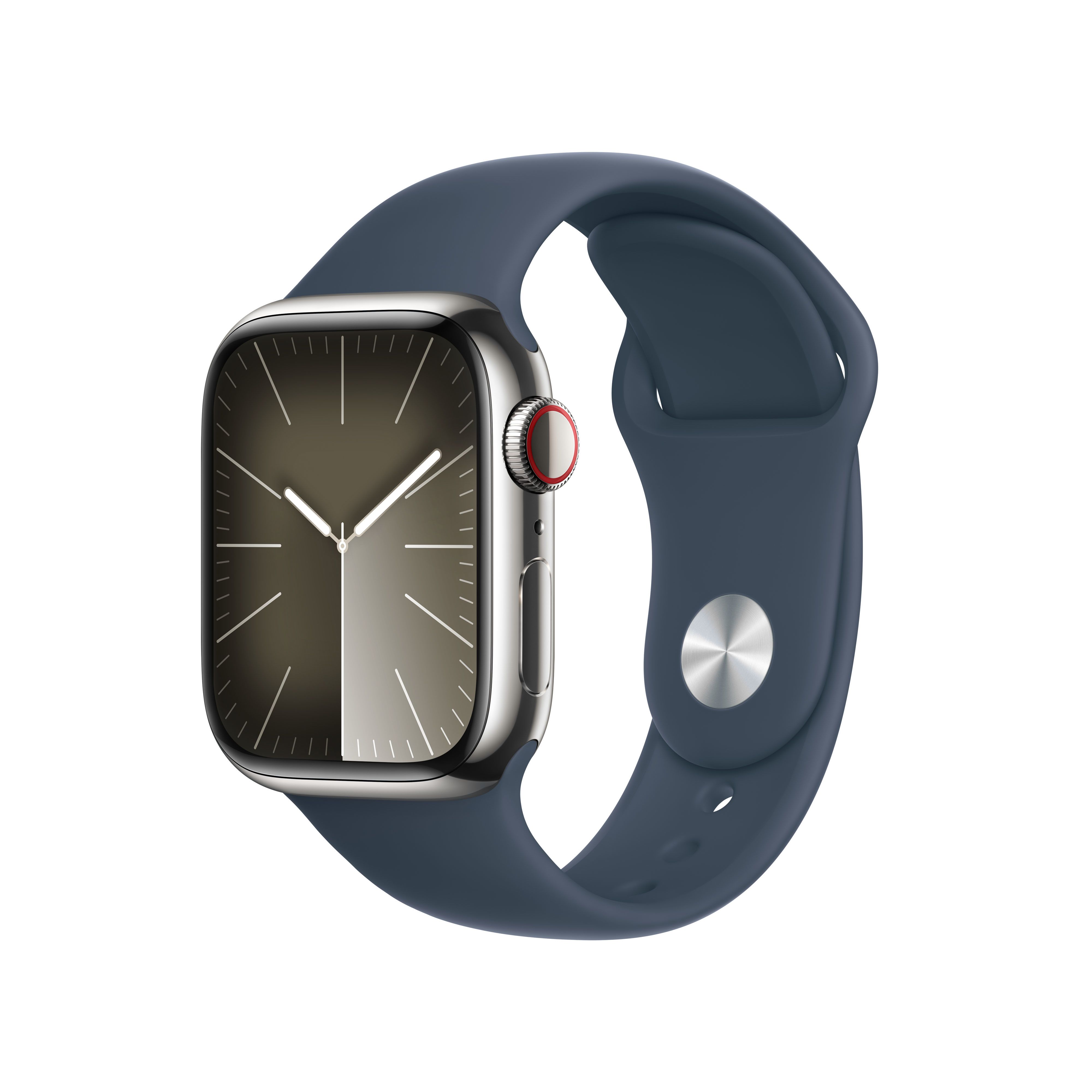 Apple Watch Series 9 41mm - Silver Stainless Steel - 4G - GPS - Blue Band