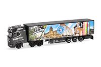 Herpa vrachtwagenmodel DAF XG+ (6x2) schuifzeiloplegger "Bücheler Wuppertal", miniatuur op schaal 1:87, verzamelmodel, Made in Germany, kunststof