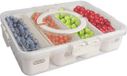 Unyqoos® Boîtes de conservation empilables avec paniers égouttoirs pour fruits et légumes