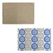 EVVIVA COMPANY SRL Provence Placemats van katoen, 33 x 48 cm, wit, blauw