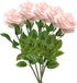 Emerald Kunstbloem roos Marleen - 5x - licht roze - 63 cm