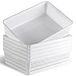 Eslite A4-formaat plastic opbergmand, bureaublad bestand papier brief organizer lade, 6-packs (wit)
