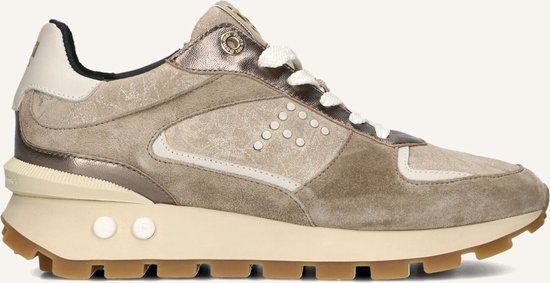 Floris van Bommel Sfw-10084 Blokki Sneakers - Suède - Dames - Bruin - Maat 40