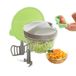 Avilia - Compacte handmatige hakmolen van 400 ml met gebogen messen van roestvrij staal en garde, touwaandrijving, ideaal voor sauzen, groenten, eieren en snelle bereidingen overal