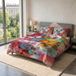 Italian Bed Linen KI-OSA KIO-633 Beddengoedset met digitale print, 100% zacht katoen, gemaakt in Italië, tweepersoonsbed