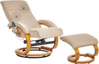 Beliani HERO - Relaxfauteuil met voetenbank - Beige - Polyester