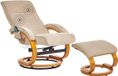 Beliani HERO - Relaxfauteuil met voetenbank - Beige - Polyester