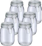 Zeller Voorraadpot/bewaarpot Alfie - 10x - 1L - glas - beugelsluiting