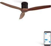 CREATE WINDCALM - Plafondventilator - Ø132cm - Zwart/Donker Hout - Wifi - 6 Snelheden - Timer - Zomer/Winter functie
