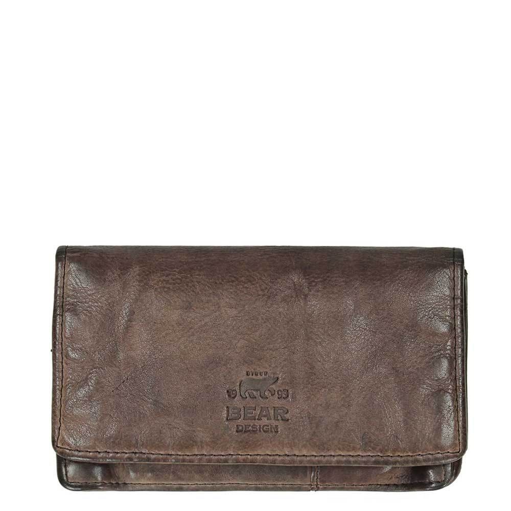 Bear Design Cow Lavato Women's Wallet 12 cc Brown