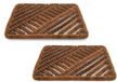 Merkloos Deurmat - 2x stuks - staaldraad/kokos - extra zwaar - 40 x 60 cm - bruin - droogloopmat