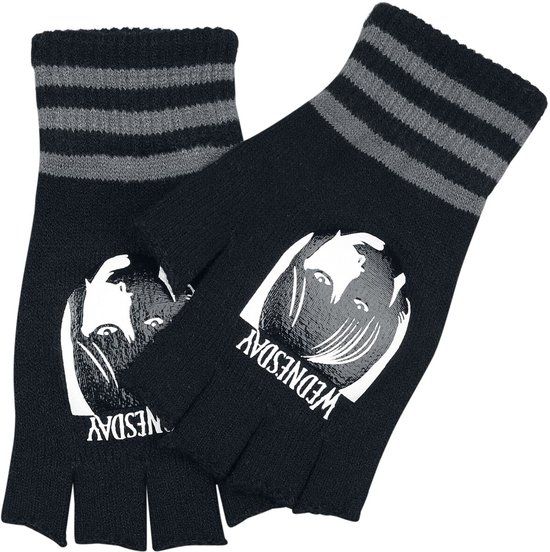 Wednesday Wednesday - Logo Dames Vingerloze handschoenen - zwart/grijs - Standard